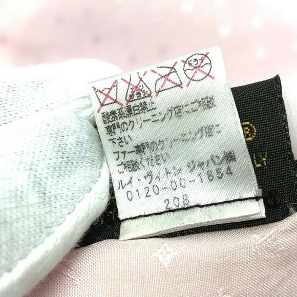 LOUIS VUITTON M70272 LV logo Écharpes Tippet fur Scarf silk / Rex Rabbit pink - Picture 3 of 10